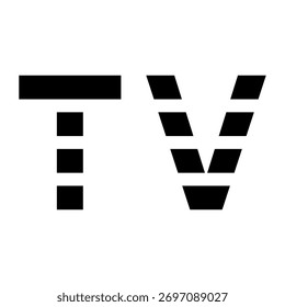 Logo de TV para tecnología, medios o temas de difusión