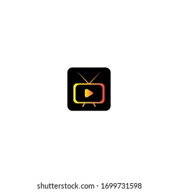 Diseño de icono vectorial de la plantilla de logotipo de TV