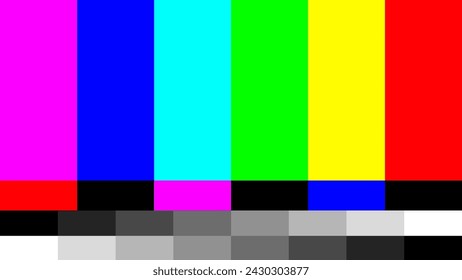 TV loses signal, TV screen test