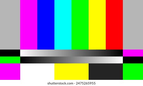 TV loses signal, TV screen test