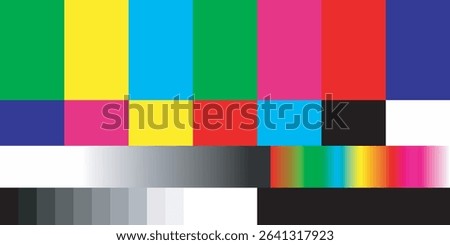 TV loses signal, screen test. portrait. short video, retro television test pattern, loses signal, screen test. portrait. short video, Creative vector illustration of no signal TV test pattern