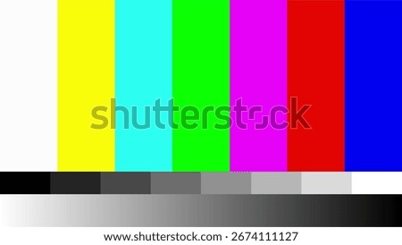 TV lost signal, TV screen test, error screen, video transition