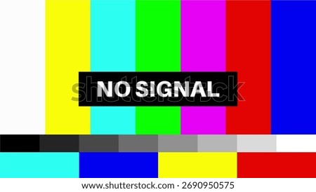 TV lost signal, TV screen test, error screen, video transition