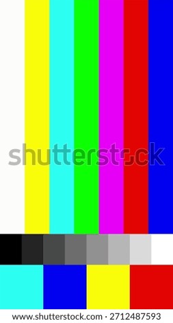 TV lost signal, TV screen test, error screen, video transition