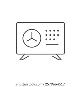 TV lottery draw line icon