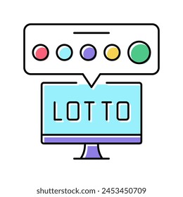 tv lotto color icon vector. tv lotto sign. isolated symbol illustration