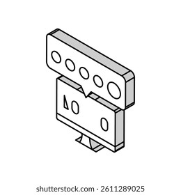 tv lotto isometric icon vector. tv lotto sign. isolated symbol illustration
