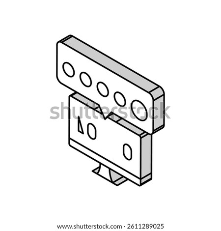 tv lotto isometric icon vector. tv lotto sign. isolated symbol illustration