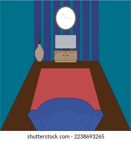 Tv Lounge illustration vector art