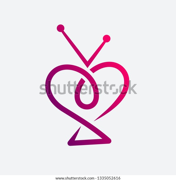 Tv Love Symbol Logo\
Template