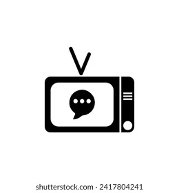 TV marketing, Advertisement flat vector icon. Simple solid symbol isolated on white background