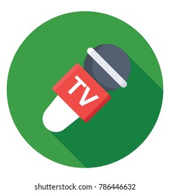 
Tv Mic Flat Colored Icon
