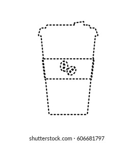 TV microphone sign illustration. Vector. Black dashed icon on white background. Isolated.