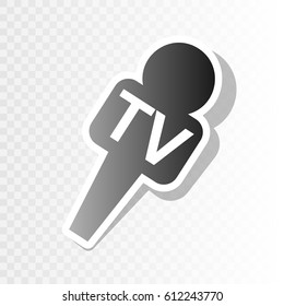 TV microphone sign illustration. Vector. 