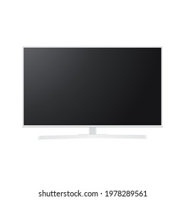 TV Mockup With Blank Screen Isolated on White Background. Vector Illustration