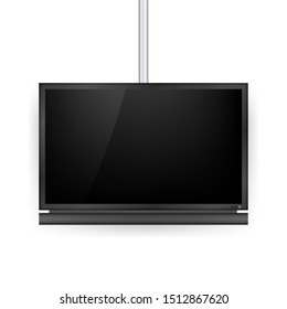 TV, modern blank screen. Lcd tv screen. Vector illustration.