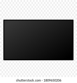 TV, pantalla en blanco moderna lcd, liderada, sobre fondo aislado, ilustración vectorial elegante EPS10