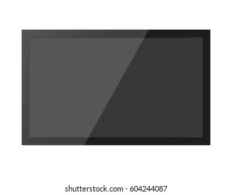 TV, modern blank screen lcd, led, on isolate background, stylish vector illustration EPS10