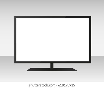 TV, modern blank screen lcd, led, on isolate background, stylish vector illustration EPS10