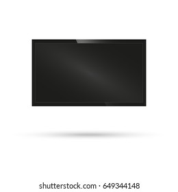 TV, modern blank screen lcd, led, on isolate background, stylish vector illustration EPS10