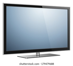 TV, Modern Flat Screen Lcd, Led, Isolated