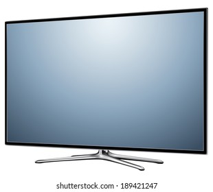 TV, Modern Flat Screen Lcd, Led, Isolated