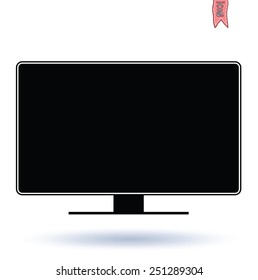 TV modern flat screen, lcd led widescreen. 