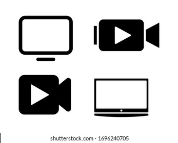 tv monitor camera video vector icon eps 10