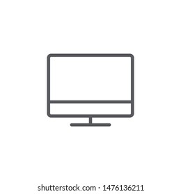 TV monitor display icon isolated on white background. Monitor symbol modern, simple, vector, icon for website design, mobile app, ui. Vector Illustration