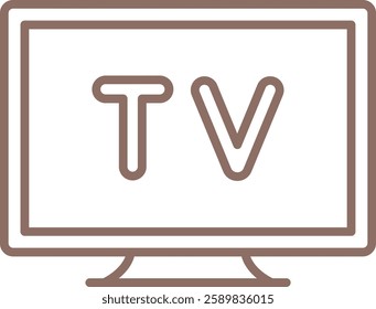 Tv Monitor vector icon. Can be used for printing, mobile and web applications.