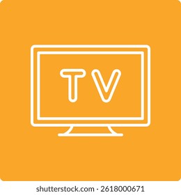 Tv Monitor vector icon. Can be used for printing, mobile and web applications.