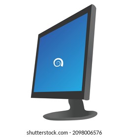 tv monitor with white background