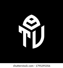 TV monogram logo with a cypress shape luxury style design template