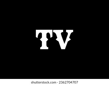 Diseño del logotipo de la monografía de TV y logotipo de la letra
