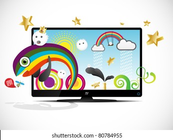 Tv monsters. Abstract vector illustration.