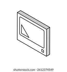 tv in motel room isometric icon vector. tv in motel room sign. isolated symbol illustration