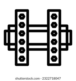 Tv mount icon outline vector. Wall bracket. Vesa bracket