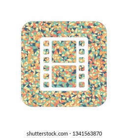 tv with movie strip. Colored mosaic with polygons