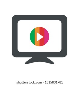 TV and movie vector icon
