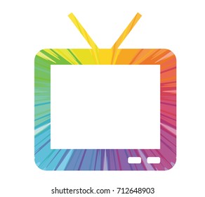 tv multicolored abstract icon