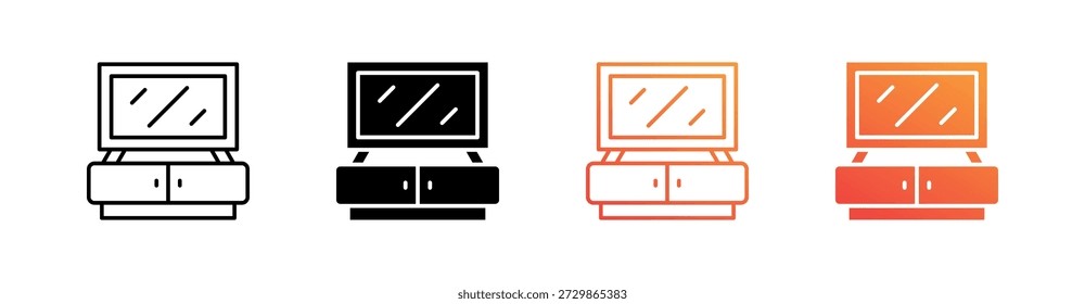 Tv Multiple Style Icon Set