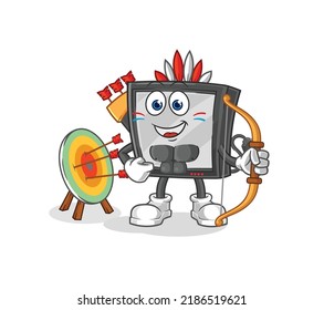 the tv native american tribe. cartoon mascot vector