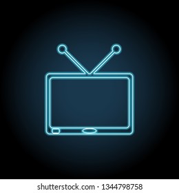 tv neon glow icon. Simple thin line, outline vector of Technology icons for UI and UX, website or mobile application