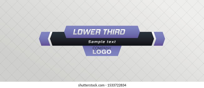 Tv news bar.  Lower Third TV News Bars Set Vector. Television broadcast media title banner. 