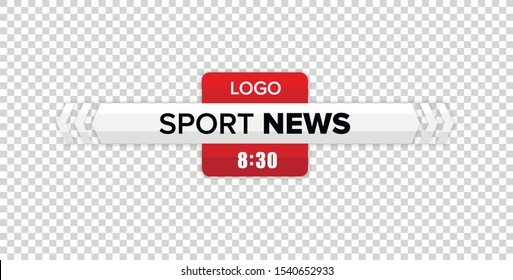 Tv news bar. Lower Third TV News Bars Set Vector. Television broadcast media title banner.