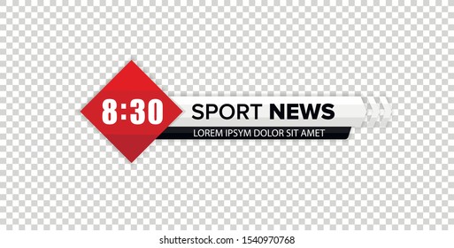 Tv news bar. Lower Third TV News Bars Set Vector. Television broadcast media title banner.