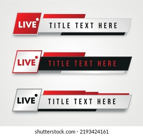 tv news bar. bar newspaper. bar social media. Television broadcast media title banner.	