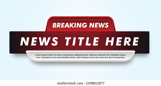  tv news bar. bar newspaper. bar social media. Television broadcast media title banner. Vector shape