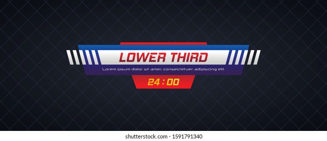 Tv news bar. Television broadcast media title banner. Lower Third TV News Bars Set Vector.