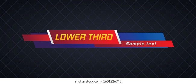 Tv news bar. Television broadcast media title banner. Lower Third TV News Bars Set Vector.